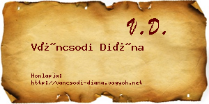 Váncsodi Diána névjegykártya