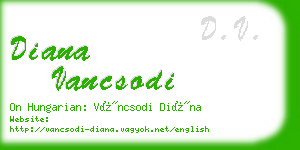 diana vancsodi business card